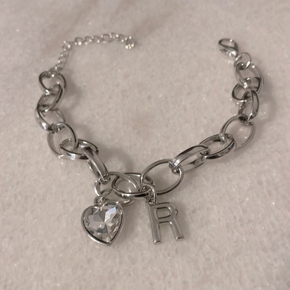 Paparazzi Link charm bracelet guess now it’s initial R silver jewelry New - Picture 1 of 7